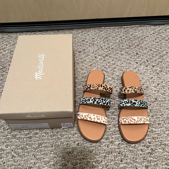 New Madewell The llana Colorblock Slide Sandal - Picture 1 of 5